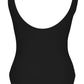 A Karla Colletto Basics Twist Underwire Tank one-piece swimsuit designed for the female form displayed against a white background.