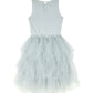 The Tutu du Monde Diamond Drift Tutu Dress in Illusion Blue has a fitted bodice and layered tulle skirt, ideal for a winter fairytale look on a plain white background.