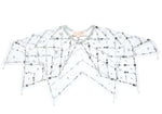 The Tutu du Monde Diamond Drift Cafe in sheer white features silver sequin crystal latticework, shown flat on a white background.