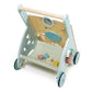 An Tenderleaf Sunshine Baby Activity Walker designed for toddlers, featuring shape sorting blocks and activity panels on a white background, perfect for their first steps.