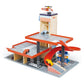 The Tenderleaf Blue Bird Service Station by Tender Leaf Toys is a wooden toy parking paradise with three levels, featuring a red ramp, helipad, and miniature wooden cars. It replicates a service station with its own gas pumps, providing endless fun for children who love to explore and imagine.