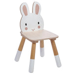 The Forest Rabbit Chair by Tender Leaf Toys is a modern plywood chair with a cute rabbit-face backrest and light wood legs with white tips—a playful addition to any room.
