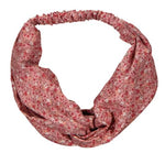 Kidiwi Tiana Headband, featuring a ditsy red print with a stylish design and gathered elastic at the back for comfort.