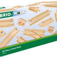 Delve into the BRIO World with the Brio Train Tracks Special Track Pack. This set includes 50 wooden pieces, ideal for expanding railway adventures. Recommended for ages 3 and up, it's a classic gift that ignites the creativity and imagination of budding engineers.