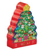 The Crocodile Creek Christmas Tree 24 Piece Puzzle is crafted for festive fun, showcasing colorful illustrations of ornaments, toys, and animals. This charming holiday decor addition is designed for ages 3 and up.