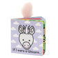 The Jellycat If I Were a Unicorn Book - Purple by Jellycat is a children's board book featuring a unicorn face and a soft faux fur mane peeking out at the top, making it perfect for creative readers embarking on a magical adventure.