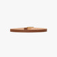The Pin Buckle Dorian Belt by Victoria Beckham is a slim, dark tan calf leather belt featuring a small gold rectangular pin buckle, shown laid flat on a white background.