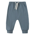 Quincy Mae Baby Boys' and Boys' Sweatpant features a blue textured design with an elastic waistband, functional drawstring, and ribbed cuffs for a comfy fit.