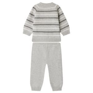 Baby Boys' Justino Grey Striped Set