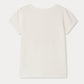 The Bonpoint Girls’ Capricia T-Shirt, crafted from soft organic cotton, is displayed from the back against a white background.