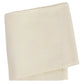 A folded Bonpoint Doudou Swaddle Blanket made from plain, off-white organic cotton with neatly stitched edges, displayed against a white background.