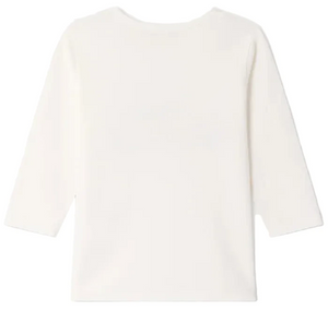 Bonpoint Baby Boys’ and Boys’ Tahsin T-shirt with Car Print, laid flat on a white background and viewed from the back—perfect for easy dressing.
