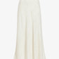 The Proenza Schouler White Label Kaia Woven Stripe Skirt showcases an A-line silhouette, subtle diagonal stripes, a fitted waistband, and ankle-grazing hem for an elegant look against a plain background.
