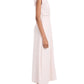 A person wearing the Proenza Schouler White Label Miranda Dress, a sleeveless A-line style, pairs it with black sandals and stands in profile against a white background.