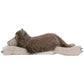 Ulrich Wolf by Jellycat is a plush wolf toy lying on its stomach, with soft gray and brown fur and a relaxed expression.
