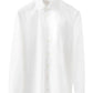 Eton Solid Elevated Twill Shirt, a white crease-resistant button-up dress shirt with long sleeves and a pointed collar, crafted by Eton from organic cotton, displayed against a plain background.