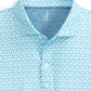 Introducing the Johnnie-O Woods Polo, a part of our Featherweight Collection. This polo shirt by Johnnie-O showcases a subtle light blue tree pattern, complemented by a classic collar and three-button design. It is designed with moisture-wicking properties and UPF 50 sun protection for both style and comfort in the sun.