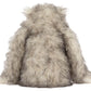 The Jellycat Bretti Yeti is a fluffy, long-haired grey and white coat with wide sleeves, shown against a white background.