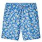 Peter Millar's Tackle The Day Swim Trunk features a vibrant fish print, quick-drying fabric, and a white drawstring.