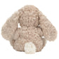 The Jellycat Yummy Bunny plush toy by Jellycat features long floppy ears and a white tail, shown from behind against a white background.
