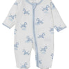 Kissy Kissy Forest Fun Printed Footie - Lt. Blue