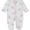 Kissy Kissy Love Dreamy Zebras Zip Footie - Pink