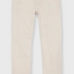 The Sid Mashburn Clift Straight Leg Jean in light beige, featuring five pockets, gold rivets, and stretch denim, is shown laid flat on a white background.