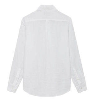 Love Brand Abaco Linen Shirt displayed from the back on a plain background.