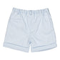The Kidiwi Baby Boys' and Boys' Adam Shorts feature light blue cotton fabric, an elastic waistband, belt loops, and rolled cuffs—perfect summer shorts for boys.