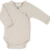 Newborn Rib Stripe Body Wrap - Oat