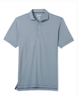 Lightweight, moisture-wicking light blue Johnnie-O Lyndonn Polo featuring a three-button placket and a spread collar.