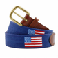 Smathers & Branson American Flag Belt, Navy with brown leather accents.