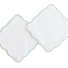 Wash Cloth Set - Green Stripe Edge