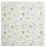 The Magnetic Me Bedtime Rhymes Modal Blanket features a whimsical print of animals, trees, moons, suns, and leaves in gentle brown, yellow, and orange hues. Made from temperature-regulating modal fabric, it’s perfect for keeping your baby comfortable during strolls or naptime.