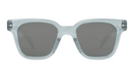 A pair of IZIPIZI Kids’ Road Polarized Sunglasses featuring rectangular, stylish clear plastic frames and dark tinted lenses with UV protection, displayed against a white background.