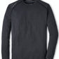 Long-sleeve, dark gray Peter Millar Performance T-Shirt with visible seams and a moisture-wicking Peter Millar logo on the left shoulder displayed on a plain background.