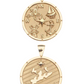 The Jane Win Destination Pendant Necklace Collection features two gold necklaces: one with a compass rose, sailboat, anchor, and more; the other engraved with a map, coordinates, and a star.