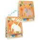 Introducing the Floss and Rock Magic Color Changing Watercard Easel and Pen - Jungle: This portable kids’ art set features an adorable elephant illustration. The easel pad’s left side is blank for free drawing, while the right side reveals vibrant jungle scenes with a refillable water pen. This reusable coloring pad offers hours of creative fun at home or on-the-go.