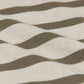 Close-up of the Baby Boys' Charly Striped Shirt by Arsene & Les Pipelettes, showing its horizontal olive green and off-white stripes with a gentle wave—ideal for a classic baby sailor look.