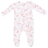 Baby Girls' 2-Way Zipper Ruffle Back Zipper Footie - Ballet Toile
