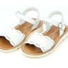 Girls' Ella Scalloped Sandals - White - FINAL SALE
