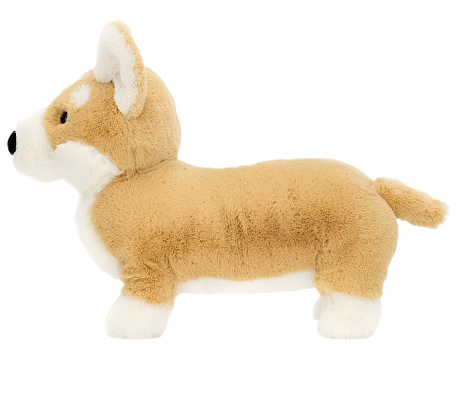 A brown and white corgi by Jellycat
