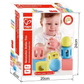 The Hape Geometric Rattle Trio, inspired by Froebel Gifts, features colorful baby rattles that encourage hand-eye coordination. Suitable from birth. Box size: 24 x 20 x 6 cm.