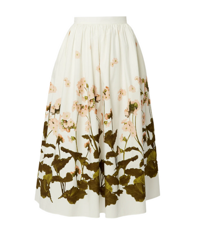 Erdem Gathered Midi Skirt