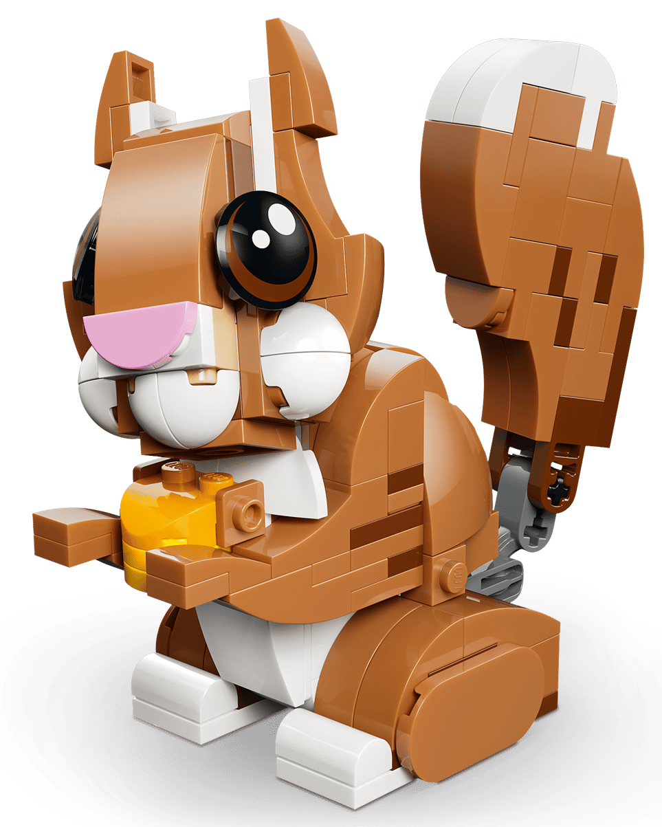The LEGO® Creator 3-in-1 Cute Animals: Playful Puppy Dog by Legos - Toyhouse is a fun building set featuring an adorable puppy model with large eyes and a bushy tail, constructed from interlocking plastic bricks.