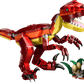 The LEGO® Creator 3-in-1 Fierce Dinosaur by Legos - Toyhouse features a red and yellow dinosaur next to a white nest with two eggs and green leaves for exciting building play.