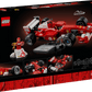 LEGO® Icons Ferrari F2004 & Michael Schumacher set box from Legos - Toyhouse, features a red Formula 1 car, driver minifigure, display stand, and branding with Michael Schumacher’s signature.