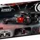 Legos - Toyhouse's LEGO® Speed Champions Audi Revolut F1® Team R26 Race Car box displays the Formula 1 toy model in bold red, black, and white from multiple angles.