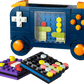 The LEGO® Creator 3-in-1 Retro Gaming Console from Legos - Toyhouse features interchangeable pixelated game screens and orange control buttons—ideal gamer room decor for fans of creative building sets.