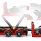 The Legos - Toyhouse LEGO® City F1® Display Truck with Audi F1® Race Car features a tilting flatbed that loads the race car—a perfect toy building kit for racing fans.